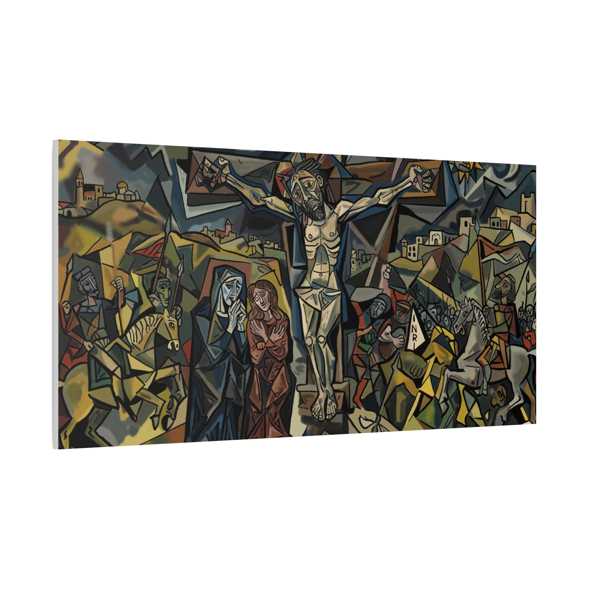 Cubist Crucifixion Print | Jesus Christ Wall Art | Modern Christian Art | Catholic Sacred Art Poster | Good Friday Religious Decor - Image 6