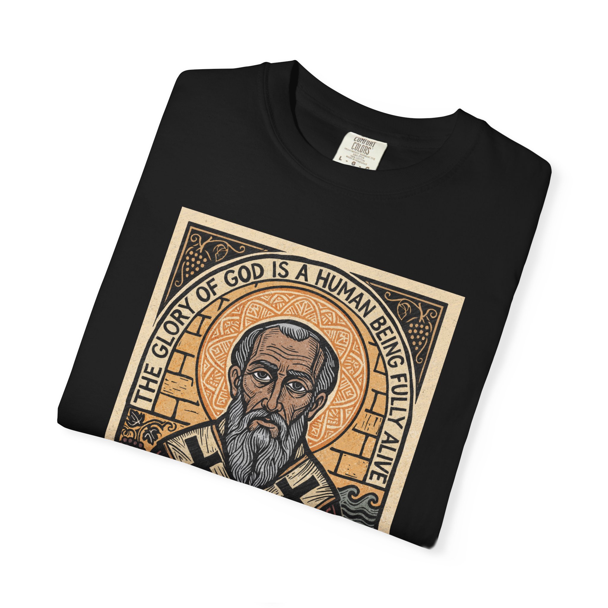 Saint Irenaeus of Lyons Illustration T-shirt | Christian Saint Artwork - Image 19