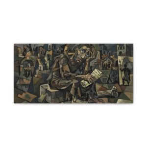 Jeremiah the Weeping Prophet | Cubist Matte Canvas