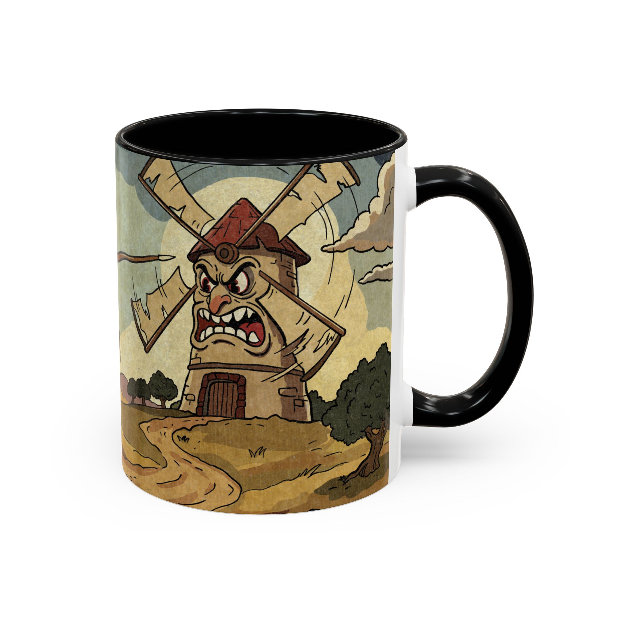 Don Quixote Illustration Mug | Accent Coffee Mug - Image 2