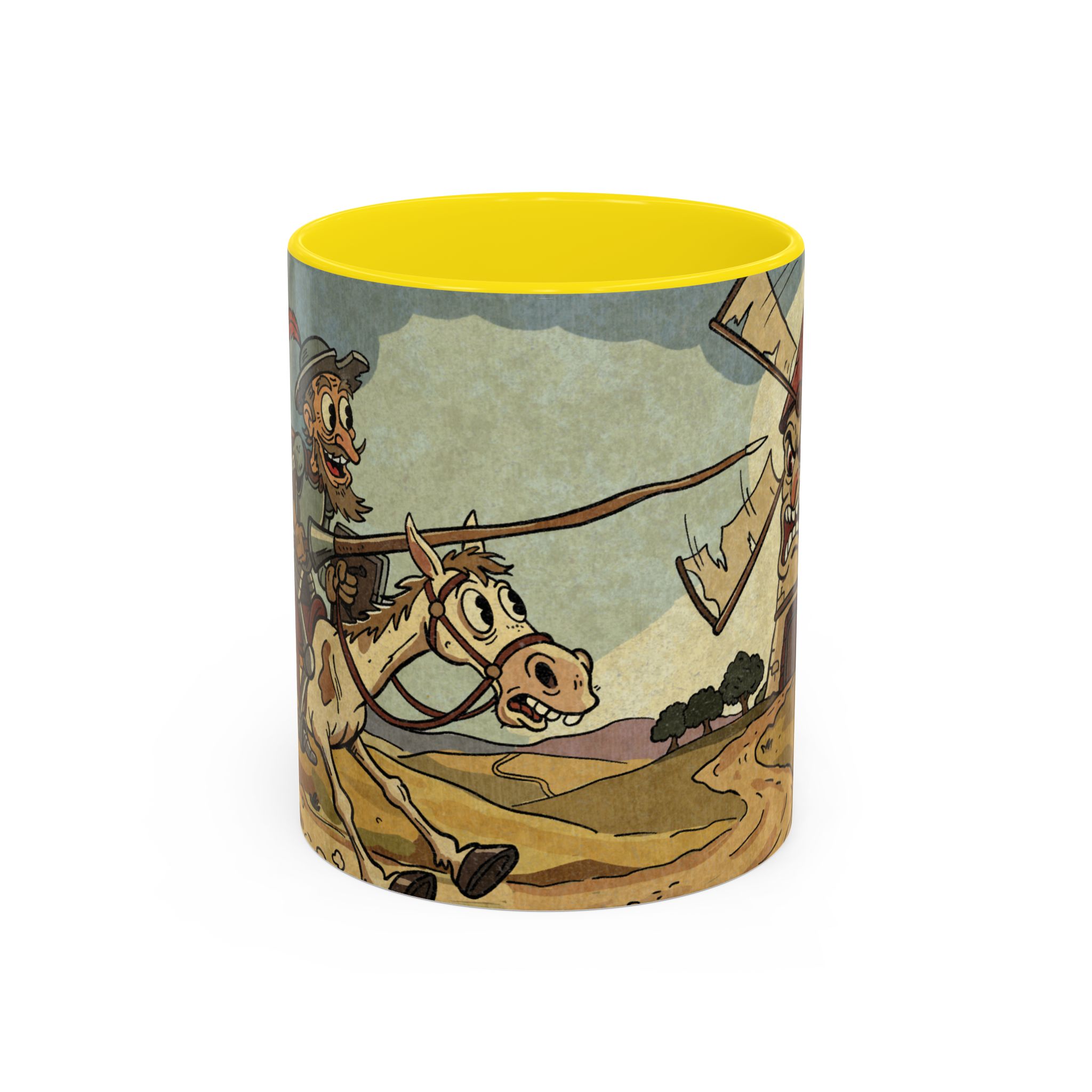Don Quixote Illustration Mug | Accent Coffee Mug - Image 25