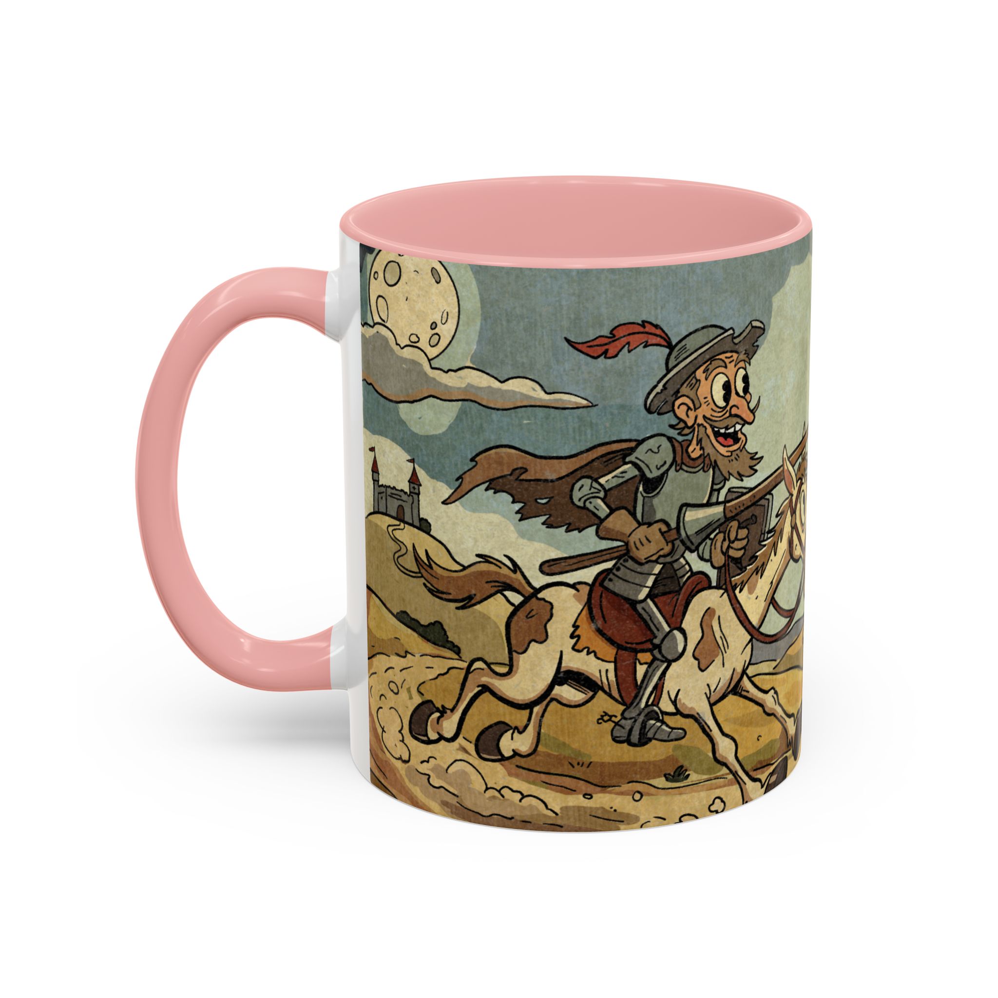 Don Quixote Illustration Mug | Accent Coffee Mug - Image 11