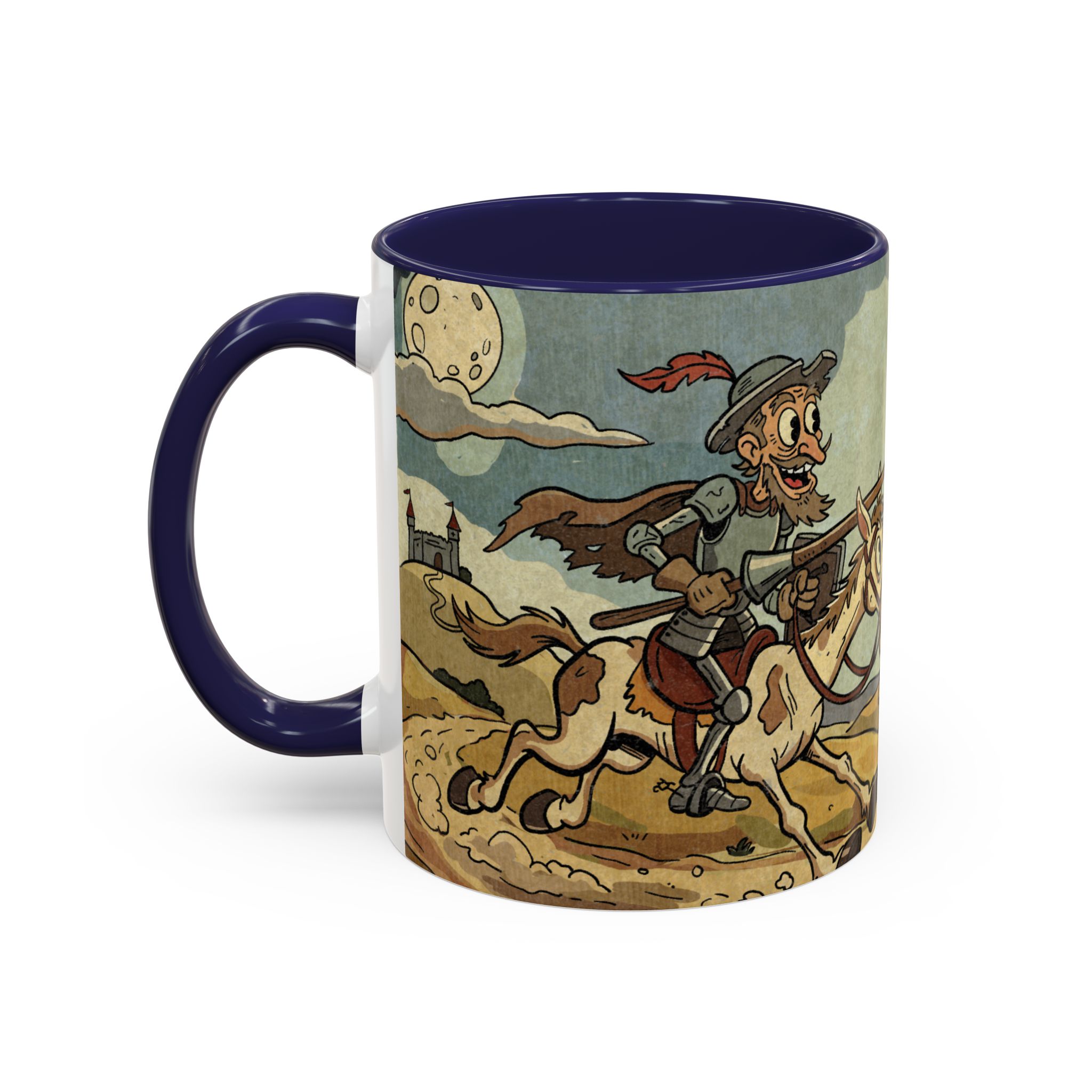 Don Quixote Illustration Mug | Accent Coffee Mug - Image 7
