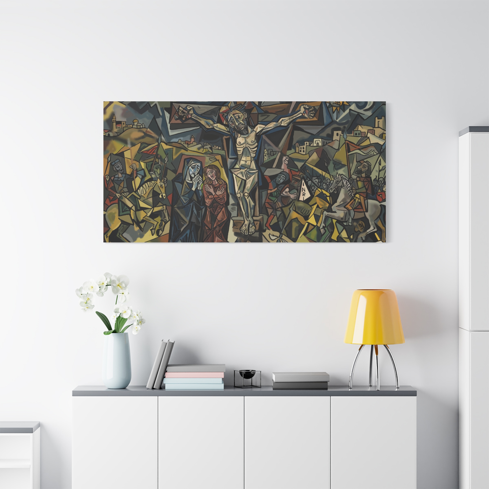 Cubist Crucifixion Print | Jesus Christ Wall Art | Modern Christian Art | Catholic Sacred Art Poster | Good Friday Religious Decor - Image 7