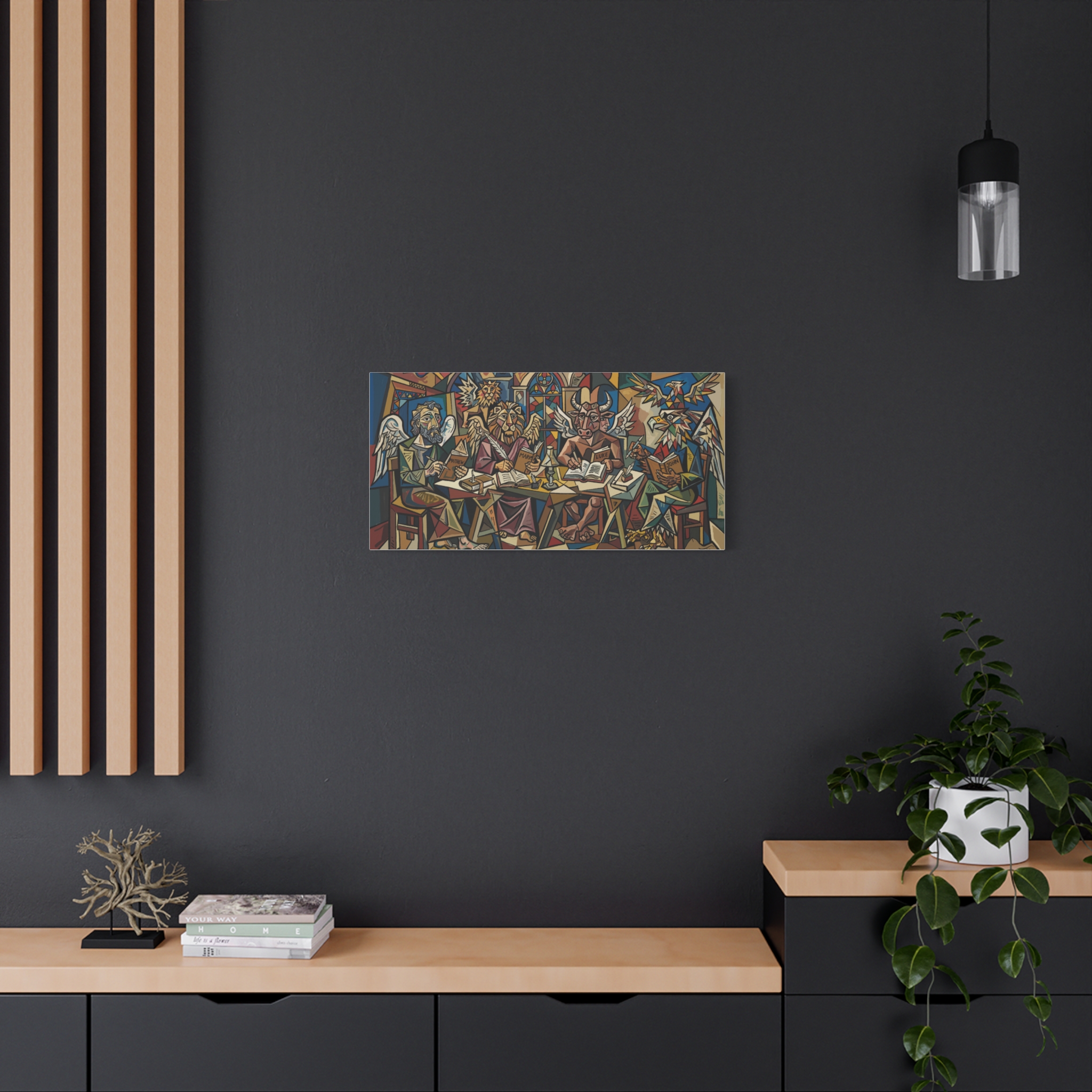 Christian Wall Art Print, Cubist Four Evangelists, Matthew Mark Luke John, Catholic Gift, Modern Religious Art, Church Office Decor - Image 4