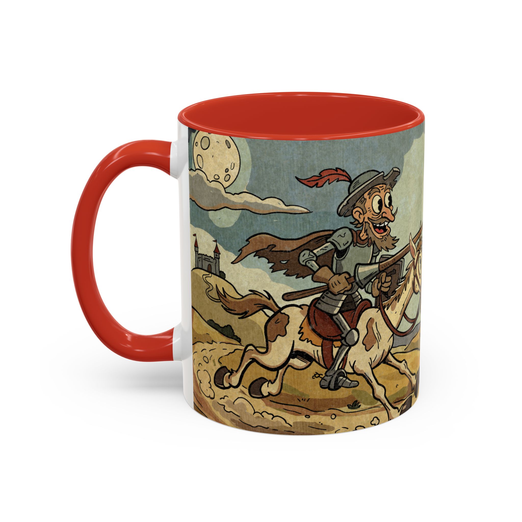 Don Quixote Illustration Mug | Accent Coffee Mug - Image 15