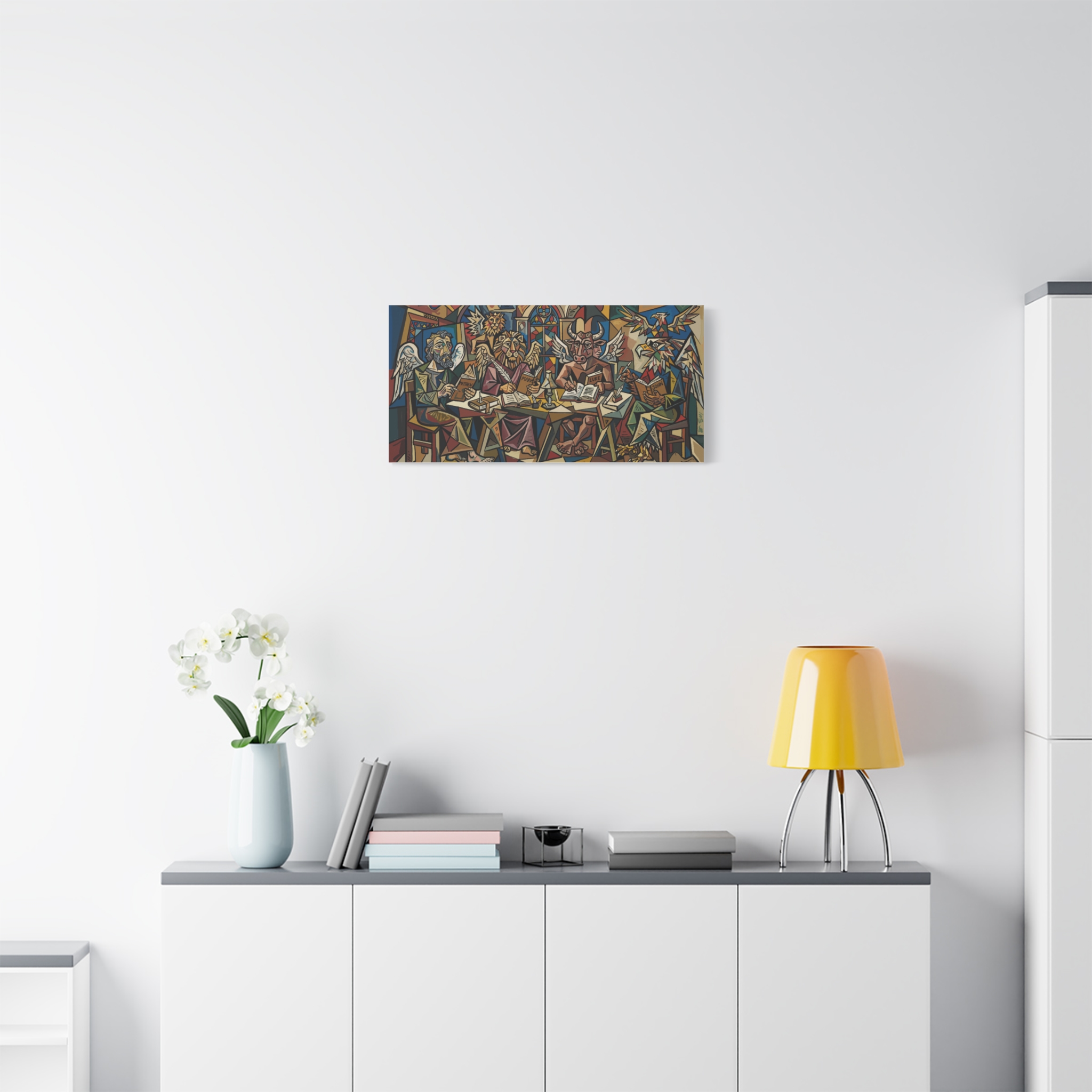 Christian Wall Art Print, Cubist Four Evangelists, Matthew Mark Luke John, Catholic Gift, Modern Religious Art, Church Office Decor - Image 3