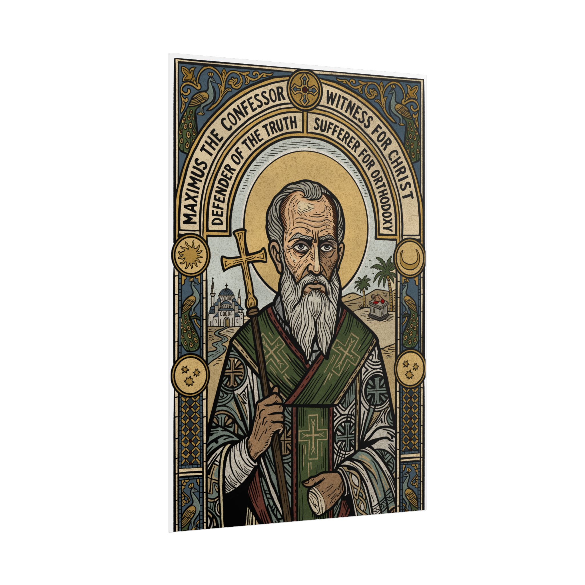 Saint Maximus Icon Poster | Rolled Poster, Religious Art Print - Image 3