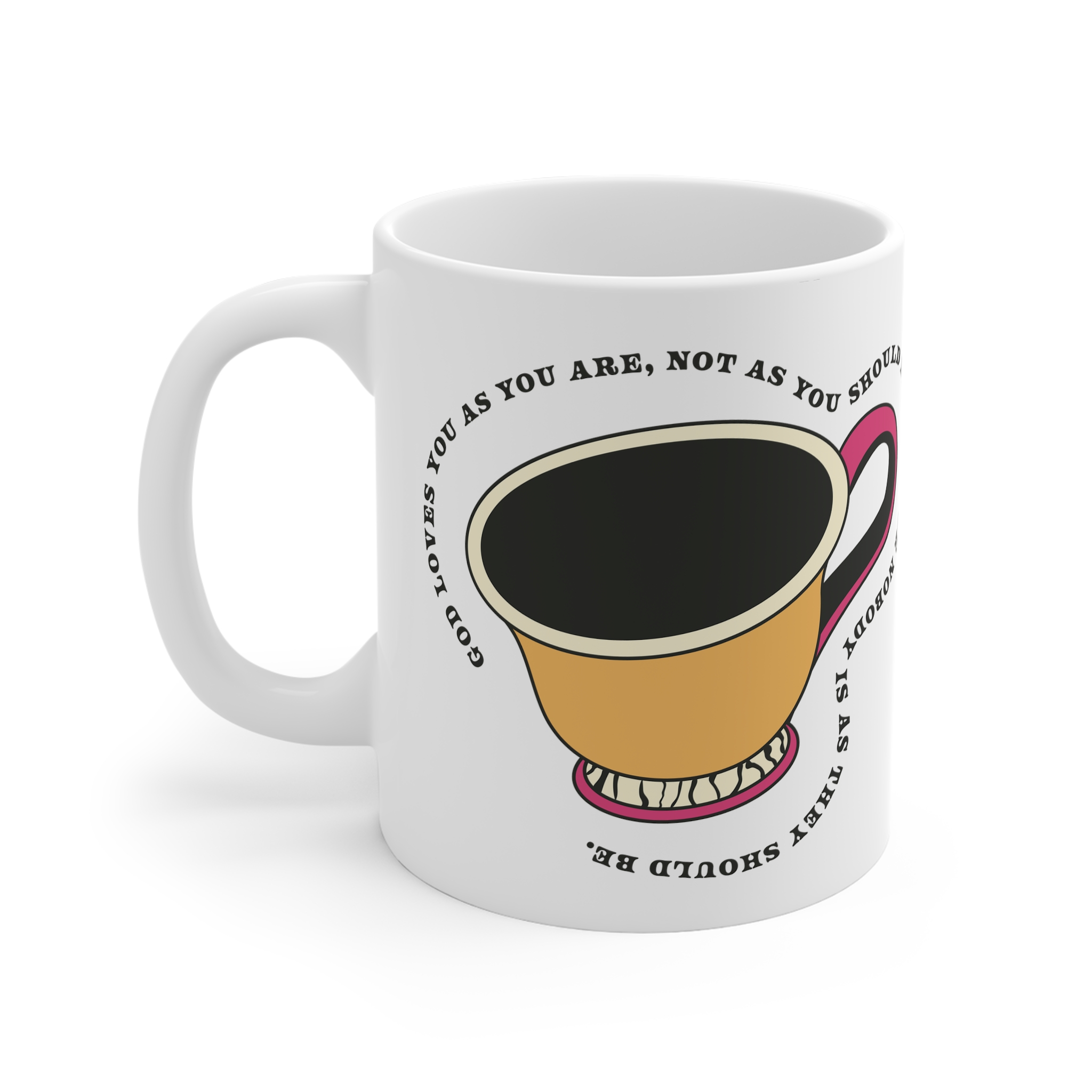 Heartwarming Inspirational Mug, Motivational Coffee Cup for Gifts, God Loves You Theme, Perfect for Birthdays, Encouragement - Image 2