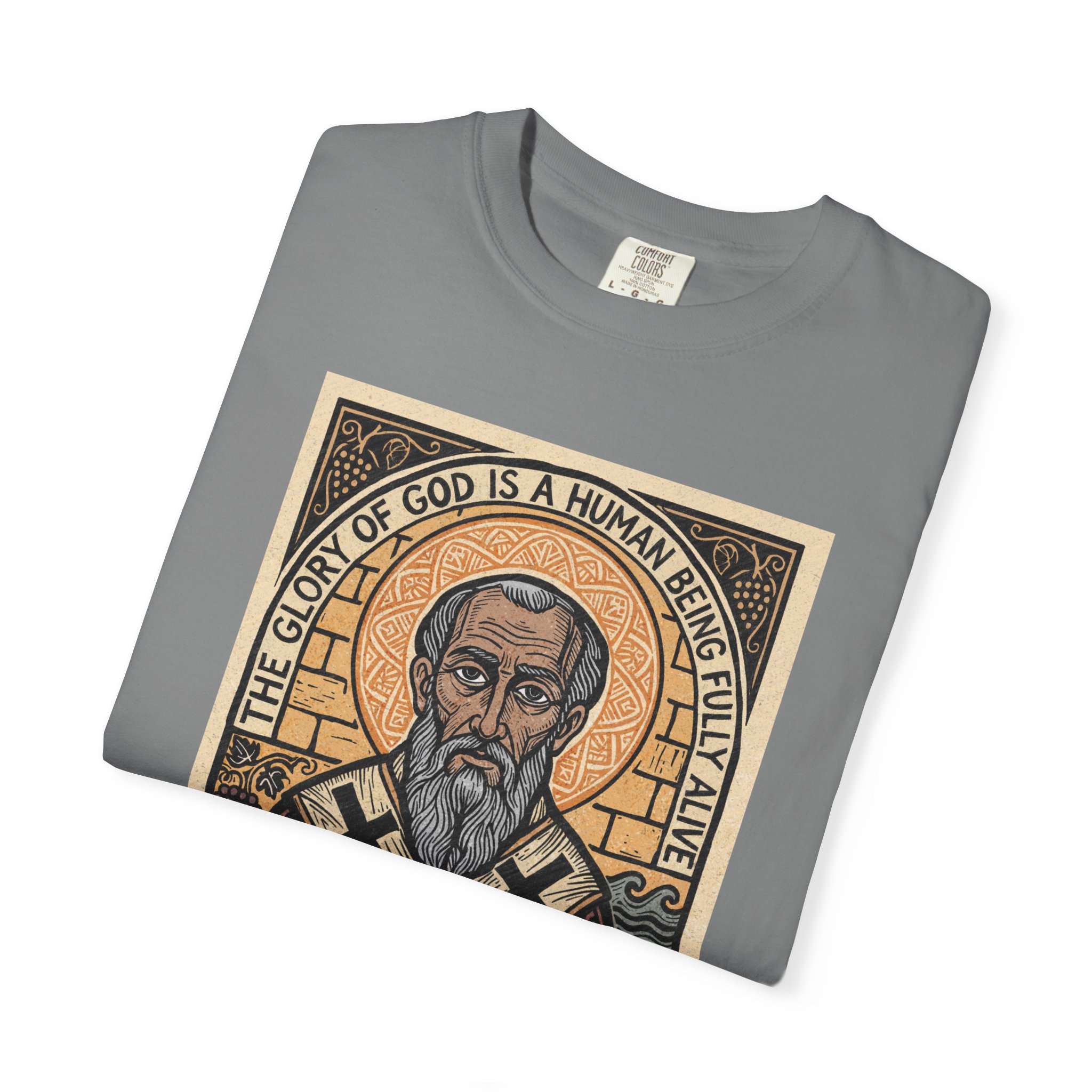 Saint Irenaeus of Lyons Illustration T-shirt | Christian Saint Artwork - Image 11