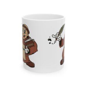 Thomas Aquinas Character Mug | st Aquinas Quill Illustration Mug