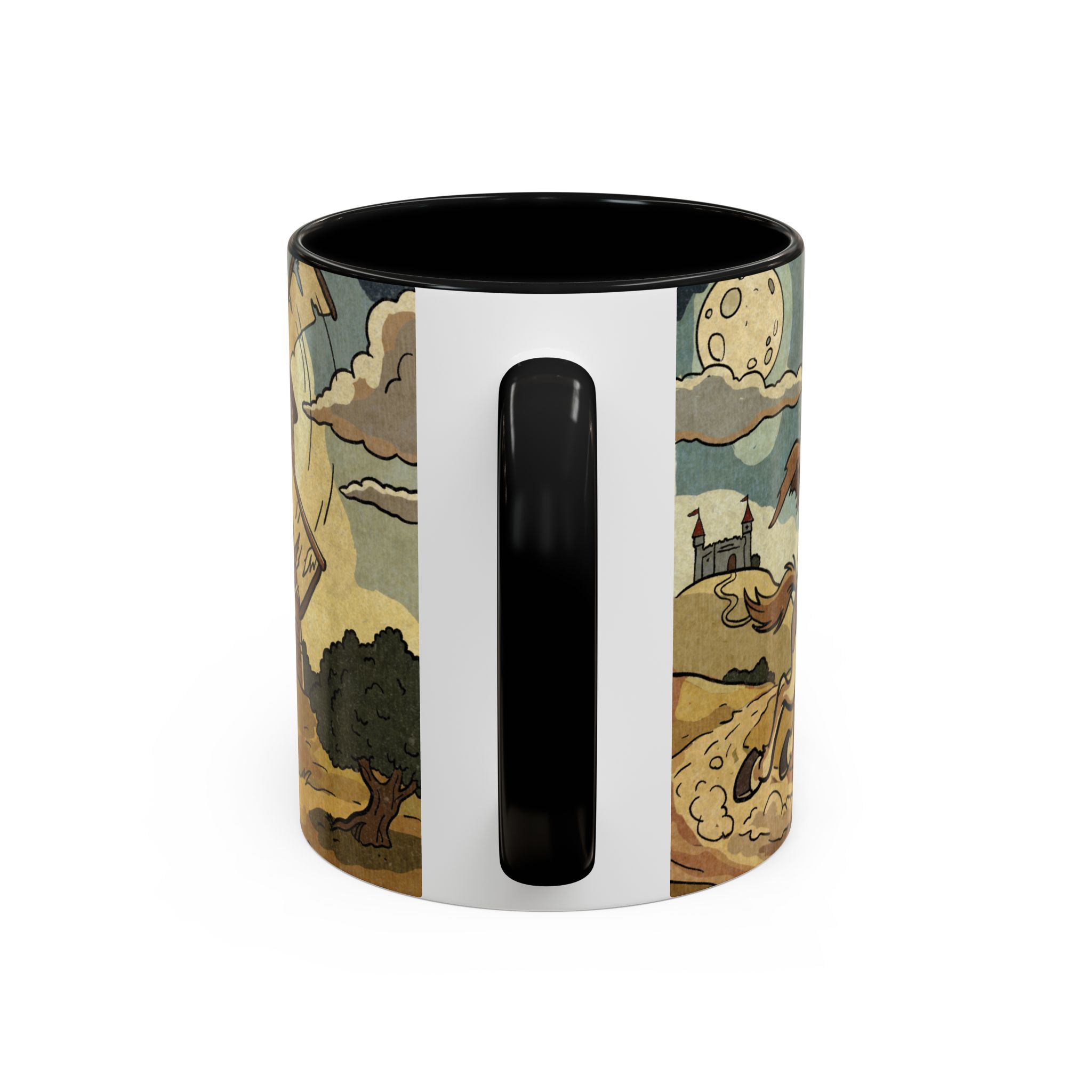 Don Quixote Illustration Mug | Accent Coffee Mug - Image 4
