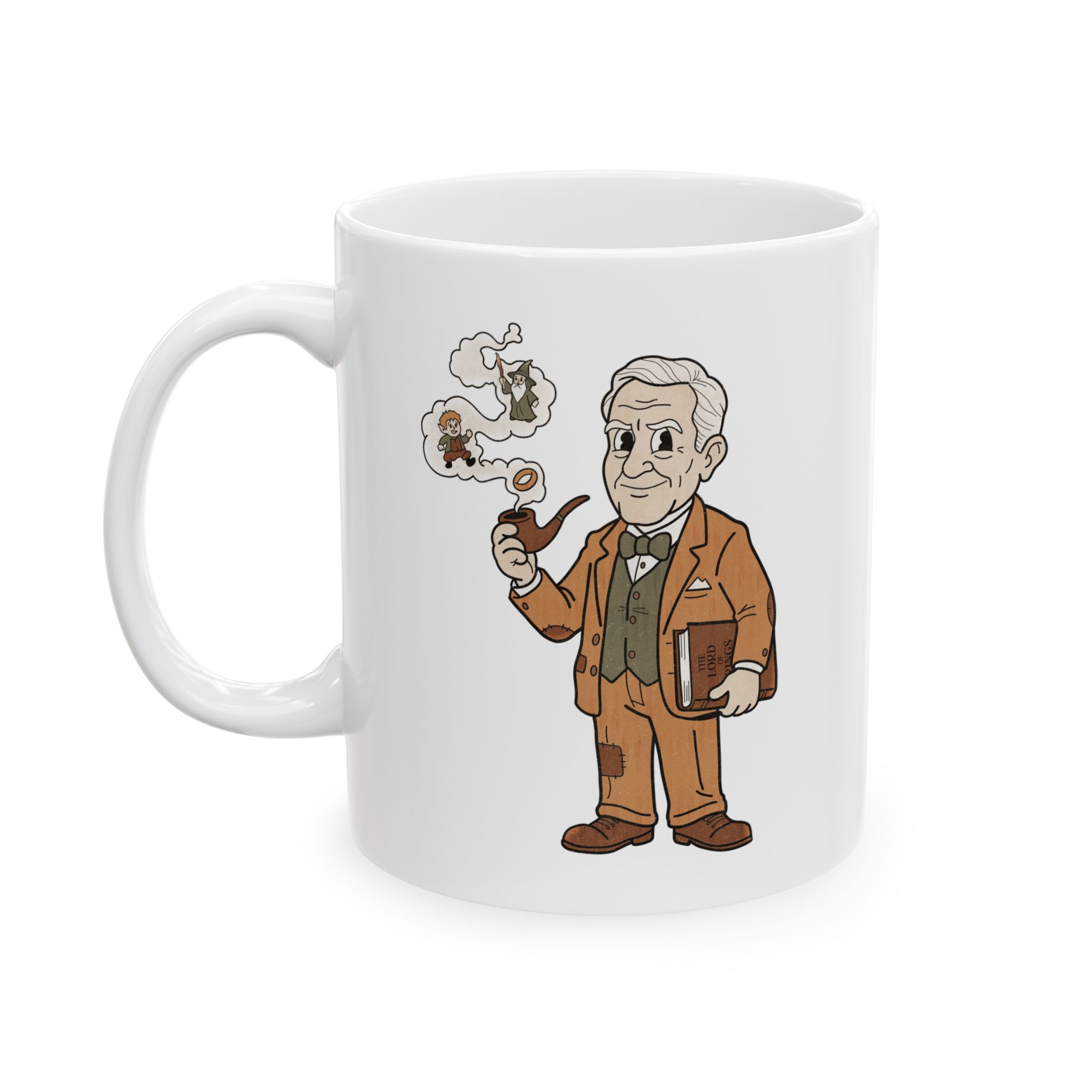 Retro JRR Tolkien illustration Mug | Vintage LOTR ceramic mug - Image 3