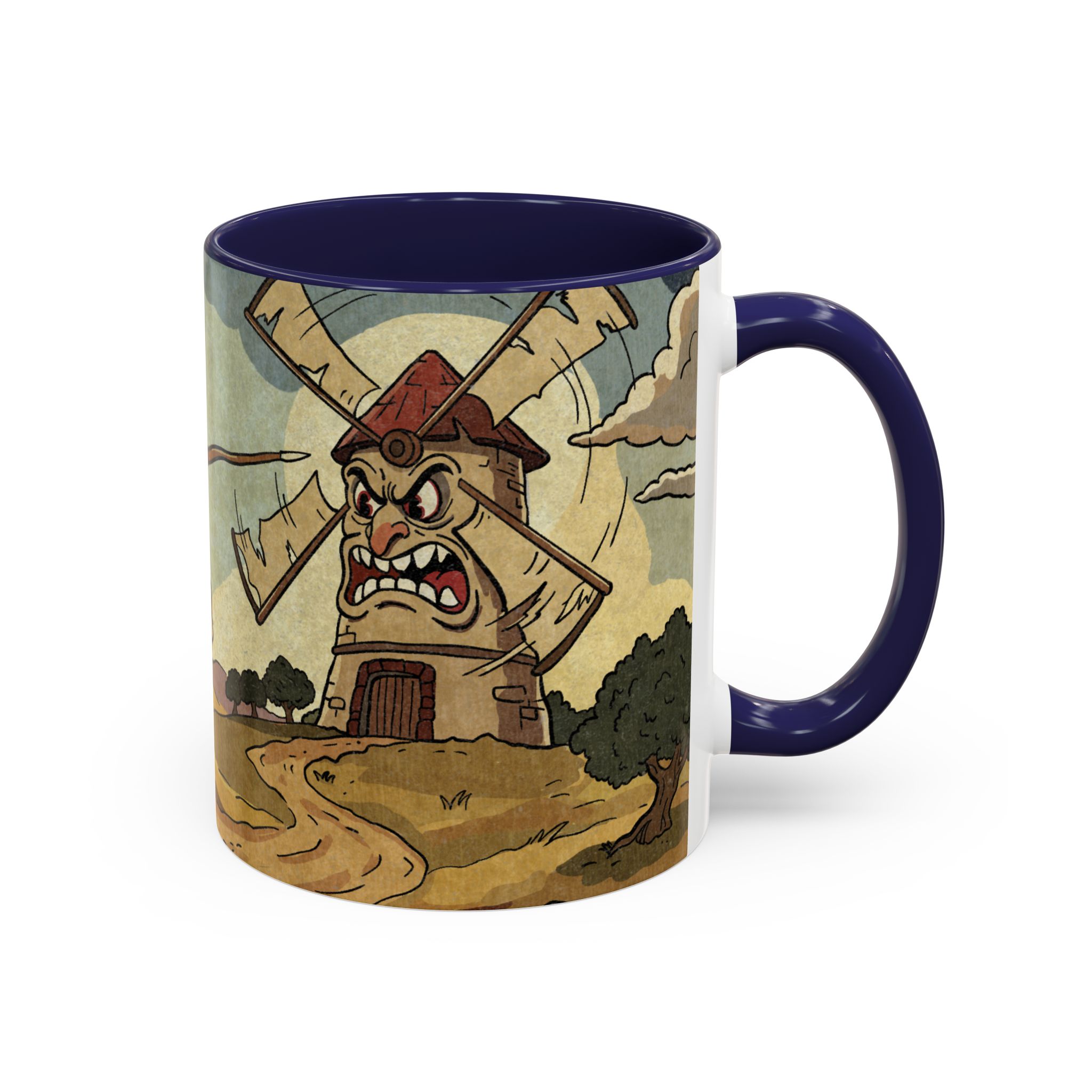 Don Quixote Illustration Mug | Accent Coffee Mug - Image 6
