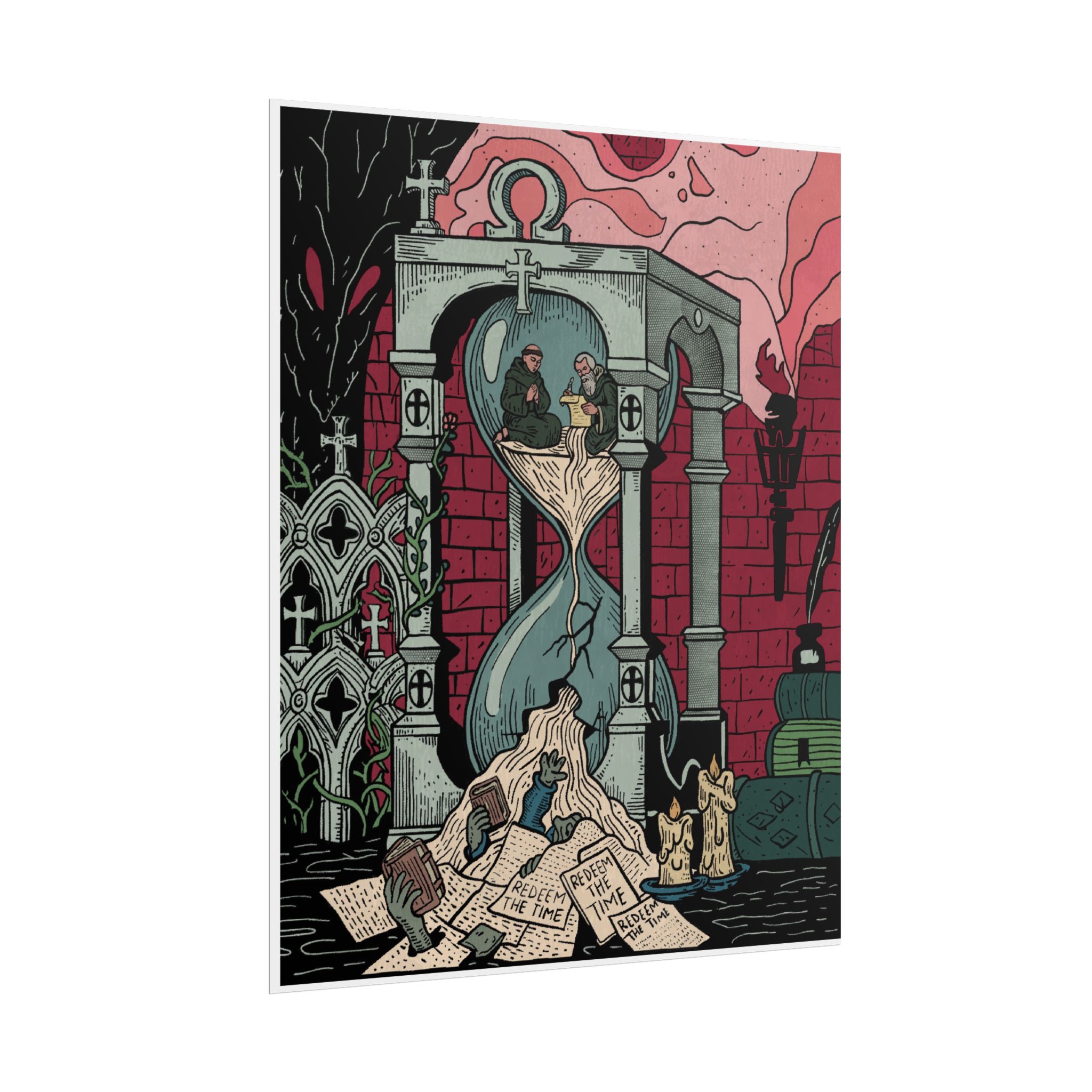 Hourglass Redeem the Time Illustration Poster | Theology Made Poster - Image 3