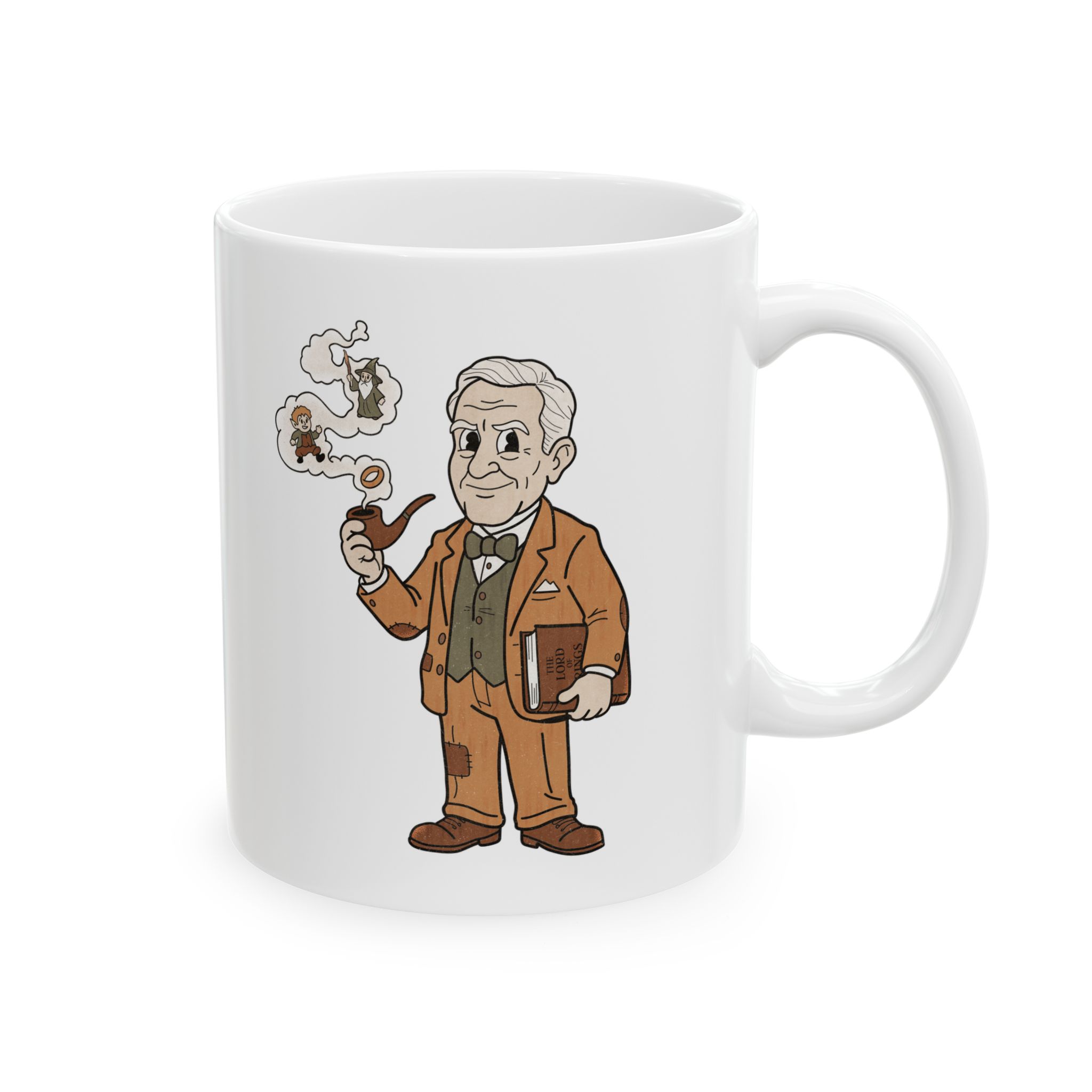 Retro JRR Tolkien illustration Mug | Vintage LOTR ceramic mug - Image 4