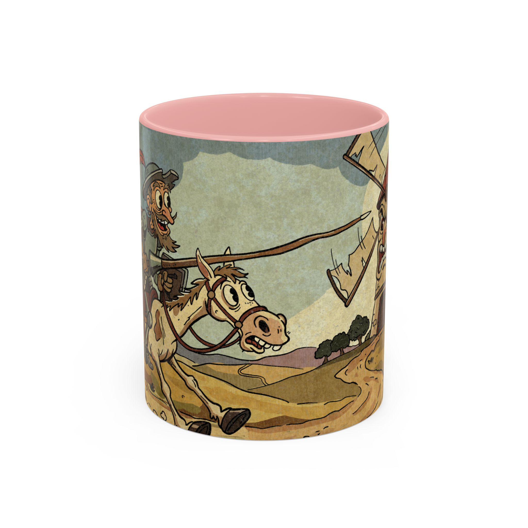 Don Quixote Illustration Mug | Accent Coffee Mug - Image 9
