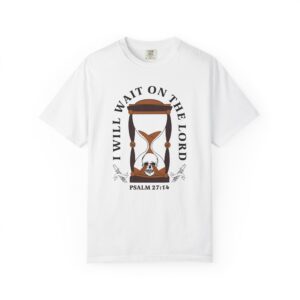 Wait on the Lord Comfort Colors Unisex Garment-Dyed T-shirt, Christian streetwear, Christian Tee, Bible Verse T-shirt