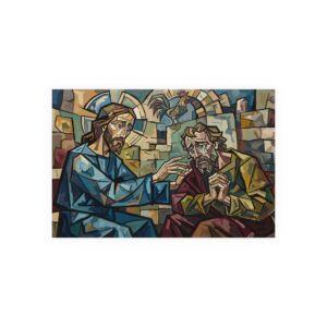 Jesus and Peter Poster | Religious Christian Wall Art Satin or Matte