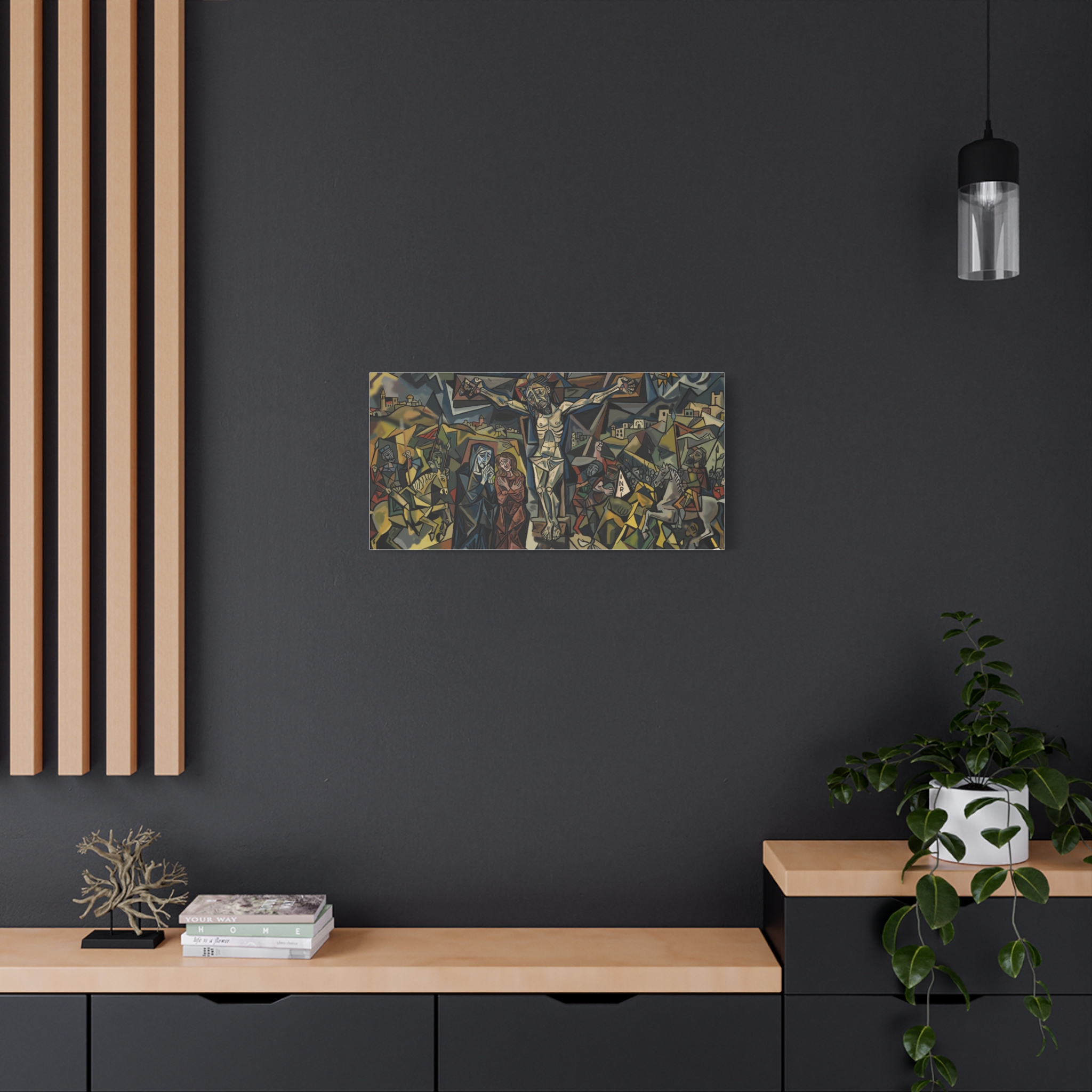 Cubist Crucifixion Print | Jesus Christ Wall Art | Modern Christian Art | Catholic Sacred Art Poster | Good Friday Religious Decor - Image 4