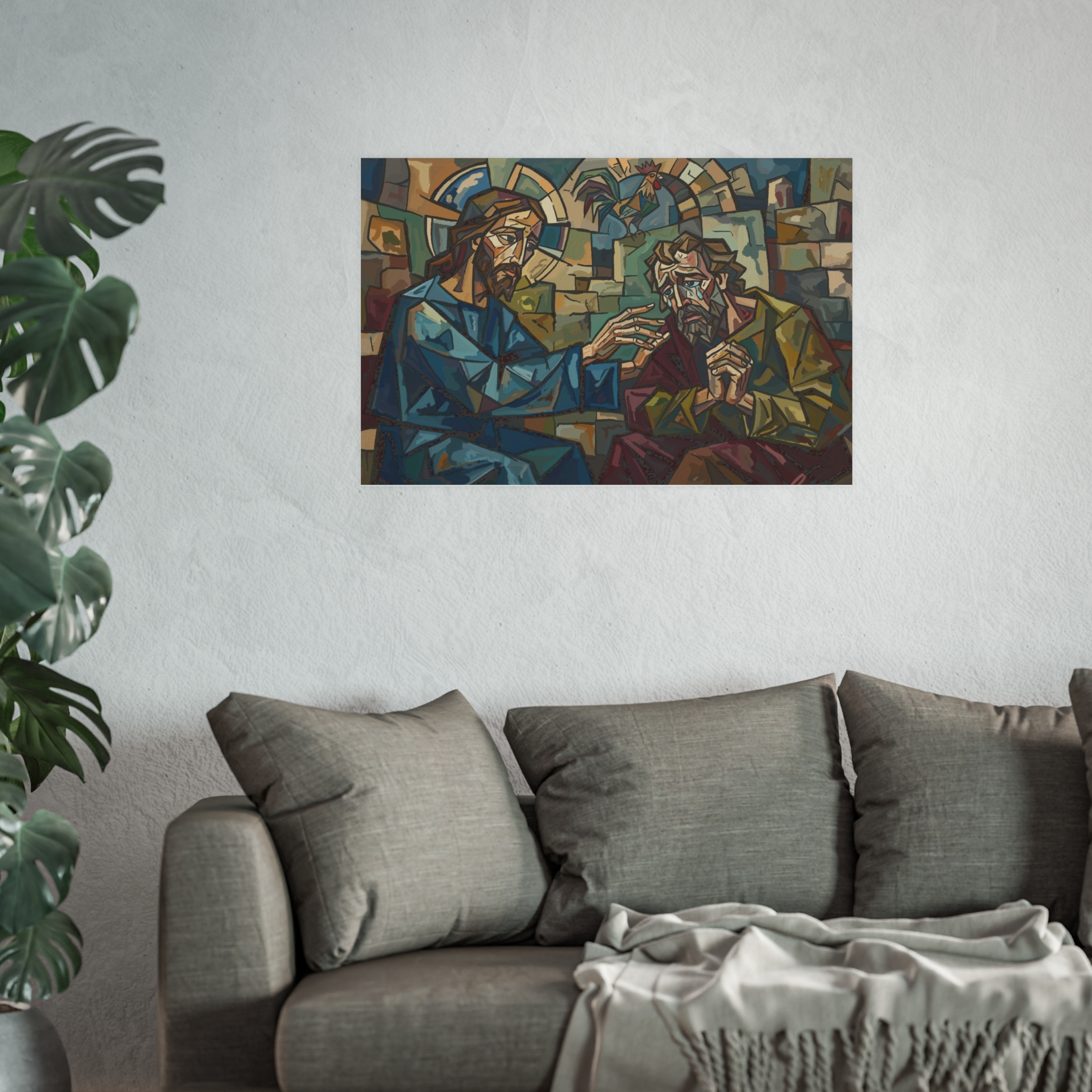 Jesus and Peter Poster | Religious Christian Wall Art Satin or Matte - Image 2