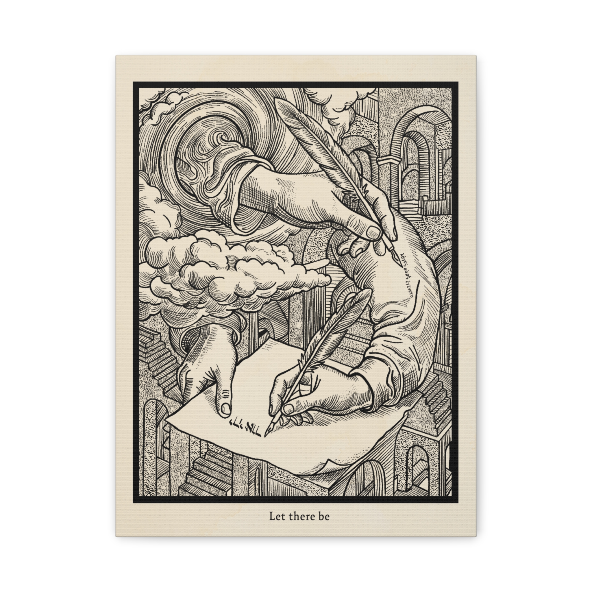 Escher-Inspired Let There Be Canvas