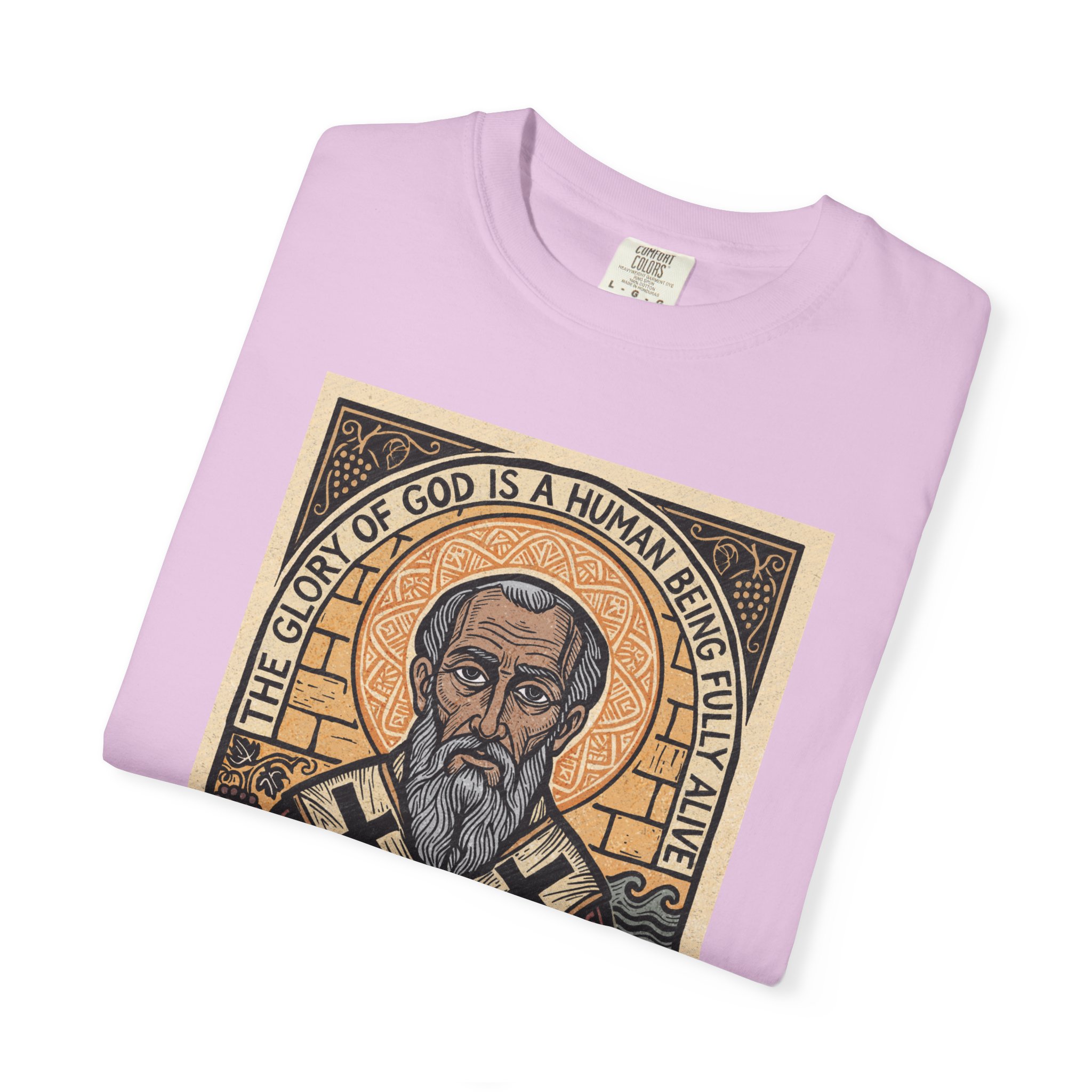Saint Irenaeus of Lyons Illustration T-shirt | Christian Saint Artwork - Image 23