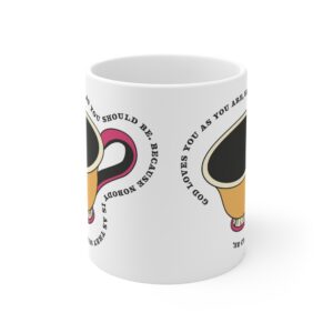 Heartwarming Inspirational Mug, Motivational Coffee Cup for Gifts, God Loves You Theme, Perfect for Birthdays, Encouragement