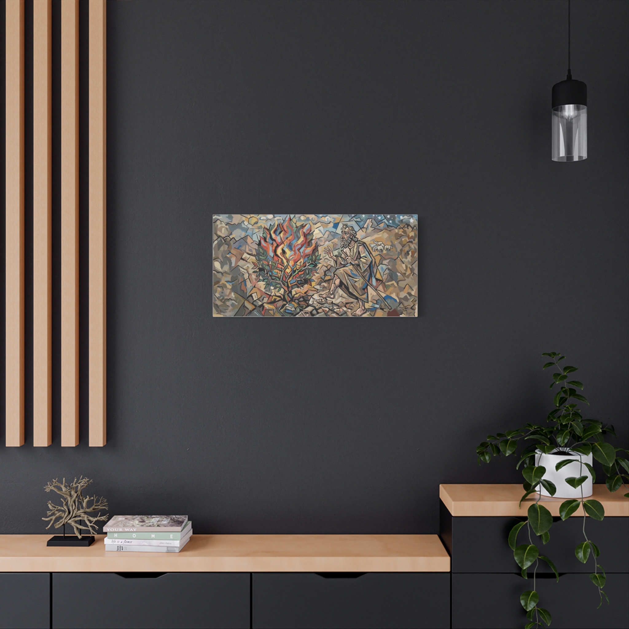 Moses and the Burning Bush Wall Art Modern Christian Biblical Art Print - Image 4