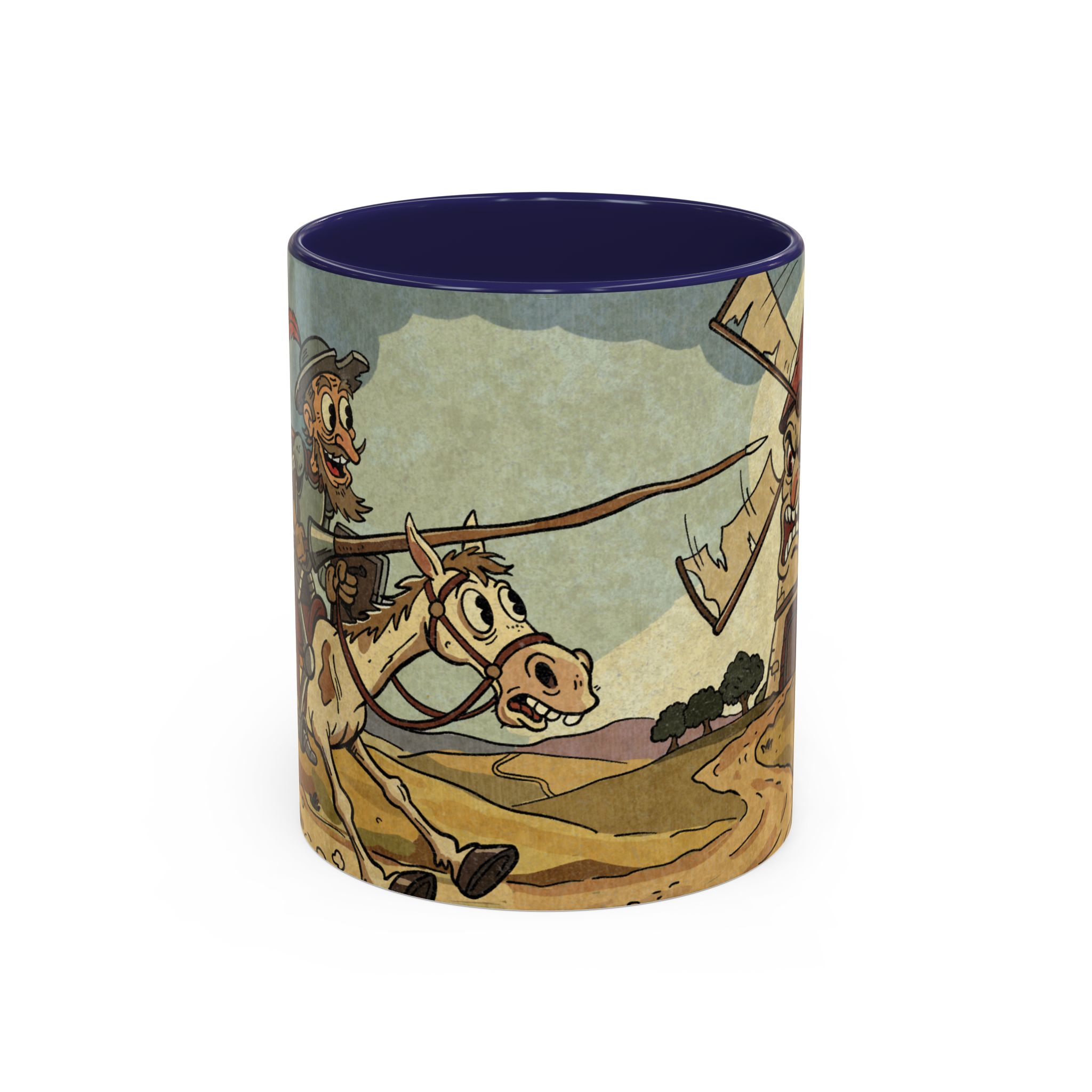 Don Quixote Illustration Mug | Accent Coffee Mug - Image 5